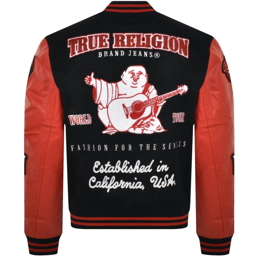 True Religio Varsity Jacket Jet Black